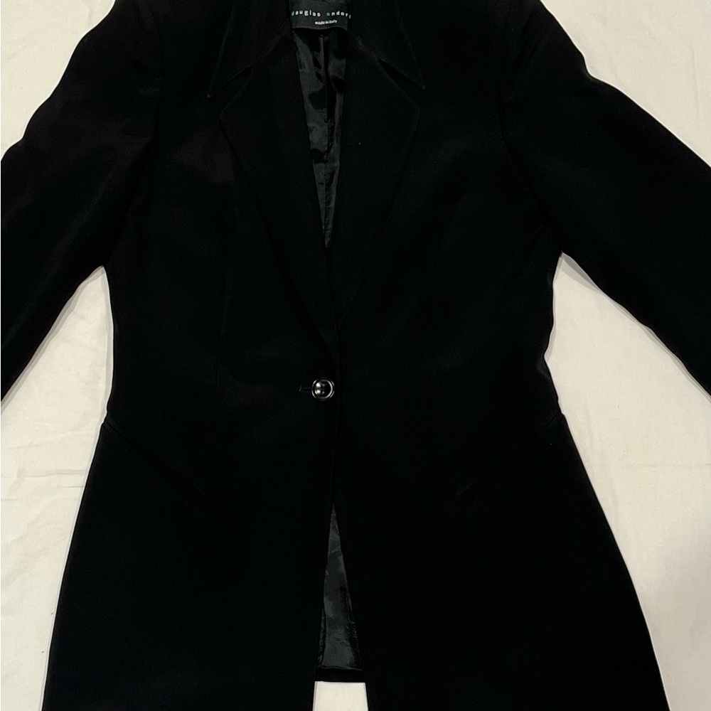 Italian made Douglas Anderson Bk Blazer, Italy Size 44 See Measur. Virgin Wool